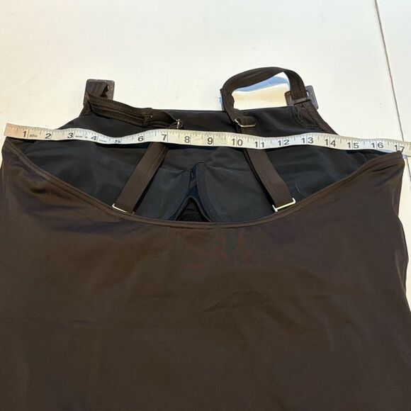 Lands' End Women's One Piece Classic Dark Brown Swimsuit Size 18 - Picture 9 of 11